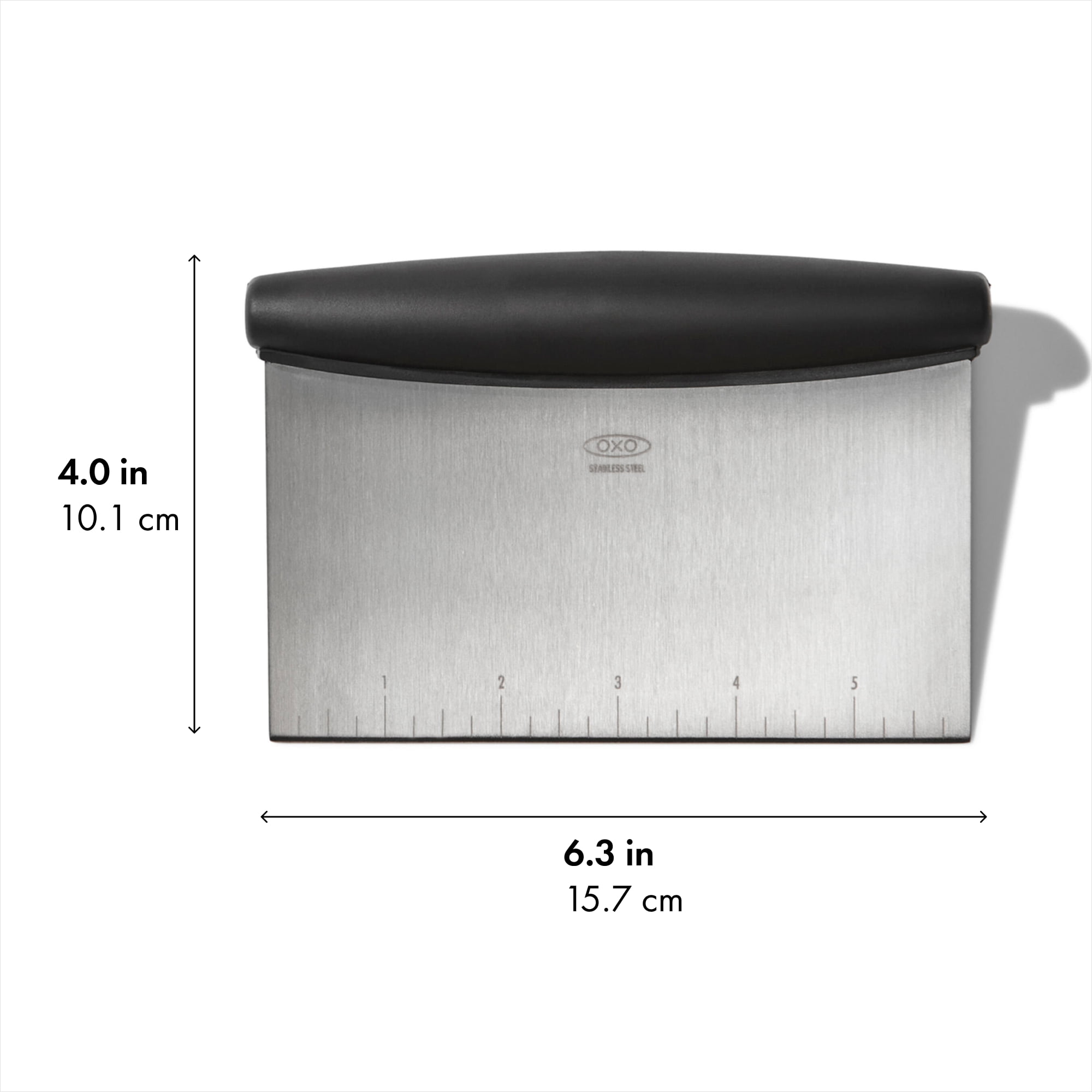 (2 pack) OXO Multi-Purpose Stainless Steel Bench Scraper & Chopper