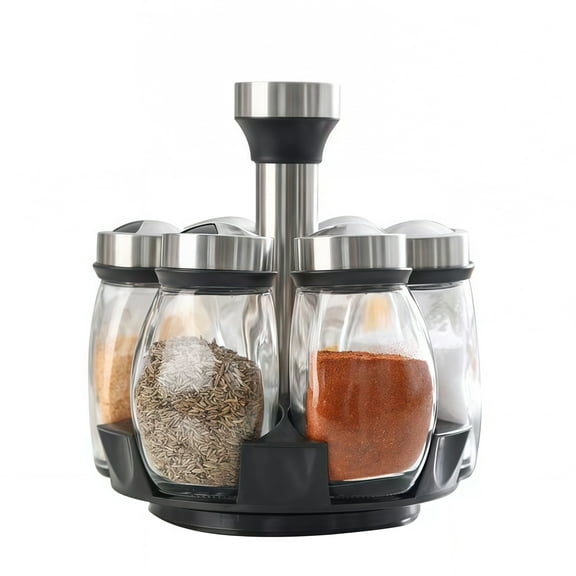 Adjustable Rotating Spice Dispenser with Sustainable Material for Storage