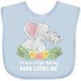 thumbnail image 3 of Inktastic I'll Never Forget That My Papa Loves Me with Cute Elephants Boys or Girls Baby Bib, 3 of 4