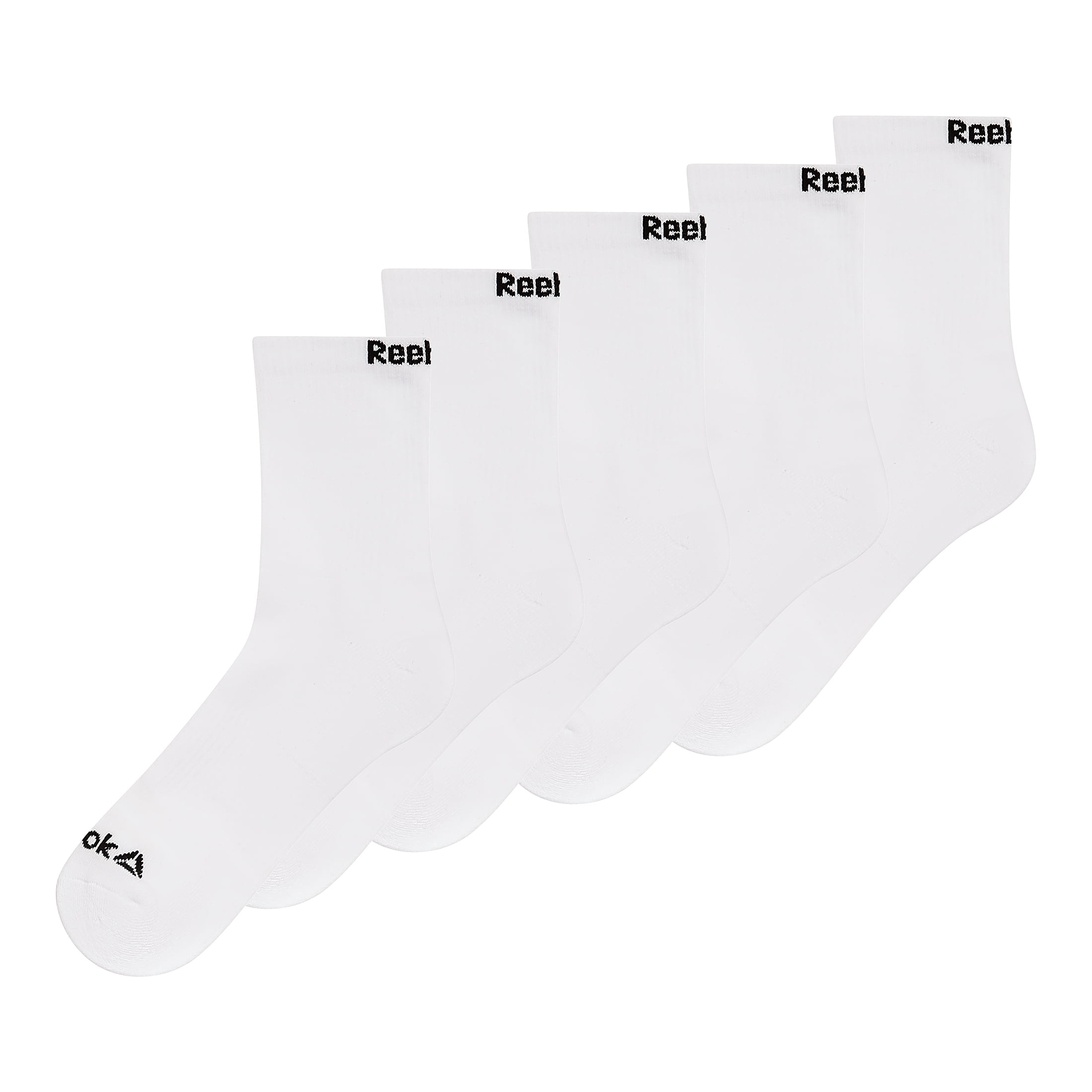 Reebok Men's Targeted Cushion Mid Crew Socks, 6-Pack