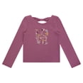 thumbnail image 3 of BTWEEN Girls 2-Piece Bow Back Top and Flare Leggings Set, Mellow Mauve, Size 10, 3 of 4