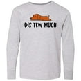 thumbnail image 3 of Inktastic Napping Dis Tew Much Daschund Weiner Dog Brown Long Sleeve Youth T-Shirt, 3 of 5