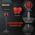 thumbnail image 2 of Adjustable Boxing Punching Bag, Kids Training Speed Ball with Gloves, 2 of 9