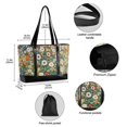 thumbnail image 2 of FORMRS Canvas Laptop Tote Bag for Women with 15.6" Computer Compartments Shoulder Handbag, Beige Floral Garden, 2 of 7