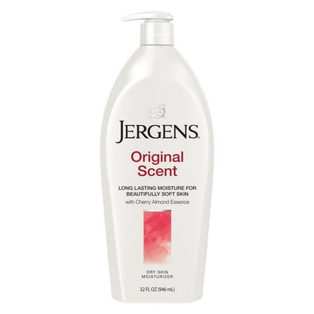 Clean Scented Body Lotion - Jergens Original Scent Dry Skin Moisturizer with Cherry Almond Essence 32 FL OZ