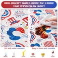 thumbnail image 4 of Tumao 6FT American Flag Picnic Table Cover with Bench Covers and Carrying Bag, 4th of July Waterproof Windproof Camping Rectangle Tablecloths, Washable Polyester Cover for Patio Indoor Outdoor, 4 of 7