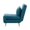 thumbnail image 6 of A&D Home Tustin Polyester Convertible Futon Chair, Peacock Blue, 6 of 11