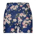 thumbnail image 4 of Summer Saving Clearance AXXD Blue Athletic Shorts for Women Spring Summer Color Flower Printing Fold Wrap Buttocks Comfort Shorts Clearance Under $5 Clothing Womens, 4 of 6