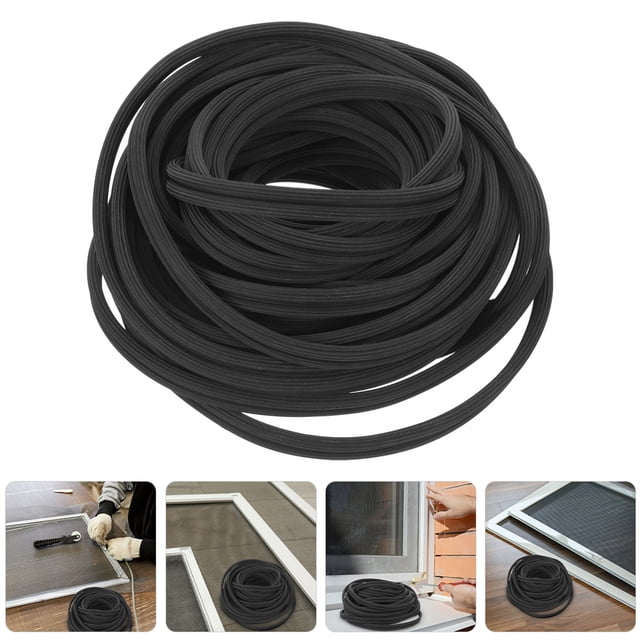 HEANUJJ Strip De Fijación Para Pantalla De Ventana En Goma Resistente Color Negro