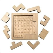 Large Daily Calendar Puzzle - (Solid Wood) for Coffee Tables, Family Rooms, Christmas Gift, Students, Office Toy, Game Room