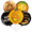 Bouquet Balloon Pumpkin Fun, variant on PMU Halloween Trick or Treat Candy 18 Inch Mylar-Foil Balloon Pkg/5