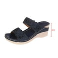 thumbnail image 4 of CAICJ98 Walking Shoes Women Women Air Cushion Sandals Casual Summer Flip Flop with Arch Support Slides Platform Comfortable Cute Outdoor Shoes for Walking Slippers,Navy, 4 of 5