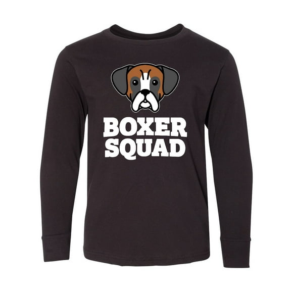 Inktastic Dog Boxer Squad Long Sleeve Youth T-Shirt