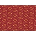 thumbnail image 1 of Ahgly Company Indoor Rectangle Patterned Orange Red Orange Area Rugs, 6' x 9', 1 of 6