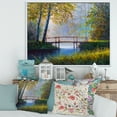 thumbnail image 2 of Sunrise Glow and The Awakening Spring Forest 32 in x 16 in Framed Painting Canvas Art Print, by Designart, 2 of 5