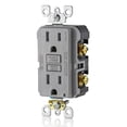 thumbnail image 2 of Salida GFCI Leviton de 15 amperios, autocomprobación, resistente a manipulaciones, gris, 2 of 8