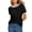 M817 Black, variant on Tfken Summer Women Tshirts Crew Neck Short Sleeve Solid Color Tops Casual Daily Wear Female Comfortable Shirts Black
