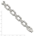 thumbnail image 4 of Primal Steel Stainless Steel Polished Square Open Link 8.5 Inch Bracelet, 4 of 8