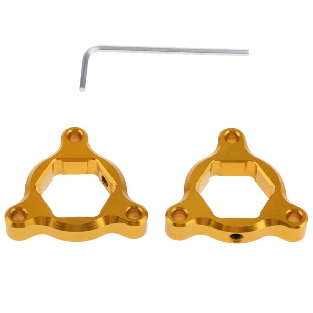 Par de de horquilla de precarga anodizados hexagonales CNC delanteros de motocicleta 19mm para 600 Oro DYNWAVEMX Kit de ajustadores de precarga de horquilla
