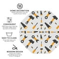 thumbnail image 3 of Honeii Carpenter tools Print Leather Coaster Set of 4, Ideal for Safeguarding Your Furniture from Drinks Spills and Effortless cleanup-Octagon, 3 of 6