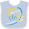 thumbnail image 3 of Inktastic Proud of My Uncle Down Syndrome Awareness Heart Ribbon Boys or Girls Baby Bib, 3 of 4