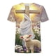 thumbnail image 5 of Ceisia Men's Easter Cross & Lamb Print T-shirt Short Sleeve Round Neck Casual Spring Summer Fashion Tee Tops Yellow M Gifts, 5 of 5