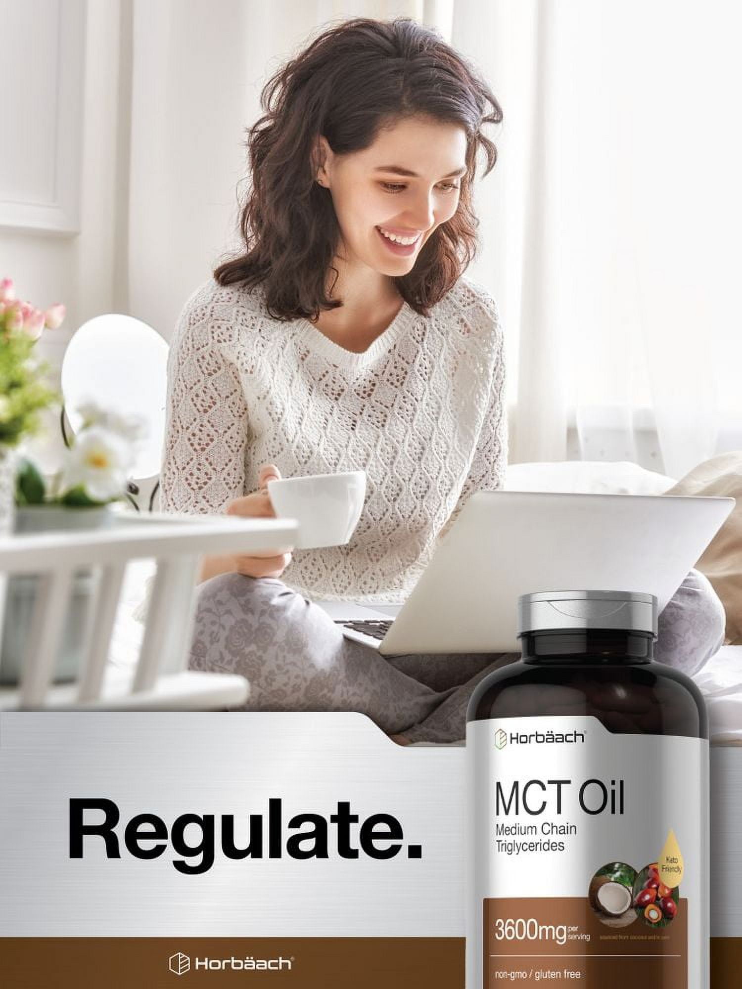 Keto MCT Oil | 3600 mg | 300 Softgels for Men and Women | by Horbaach