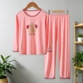 thumbnail image 2 of NIEWTR Kids 2-Piece Outfits Toddler Pajamas Set Features Long Sleeve Crewneck Tee & Pull-on Long Pants Breathable Lightweight for 3T-6T Loungewear(A-Red,4-5 Years), 2 of 9