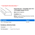 thumbnail image 2 of Piston Ring Set - Compatible with 1972 - 1978 Dodge Charger 6.6L V8 1973 1974 1975 1976 1977, 2 of 2