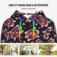 thumbnail image 4 of Kdxio Ladybug Print Womens Oversized Hoodies Sweatshirts Hooded Pullover Tops Sweaters Casual-Large, 4 of 7