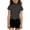 AA~Dark Gray2119, variant on Hiijoy Toddler Girls High Neck Short Sleeve T-Shirt Solid Stretch T Shirt Tee, Sizes 2-3