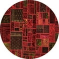 thumbnail image 1 of Ahgly Company Indoor Round Oriental Orange Modern Area Rugs, 5' Round, 1 of 4