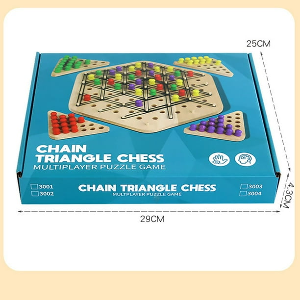 Jeu D'échecs en Chaîne Triangulaire, Jeu de Triangle en Chaîne, Triangle Interactif D'échecs pour Enfants et Adultes, Jeu de Table pour Les Fêtes de Famille et Les Voyages