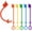 USB-C - (6) Multi Color, variant on General USB C Cable Dust Caps with Tether, Protection from Oxidation, Portable Travel Adapter Cover, Black, 4-Piece