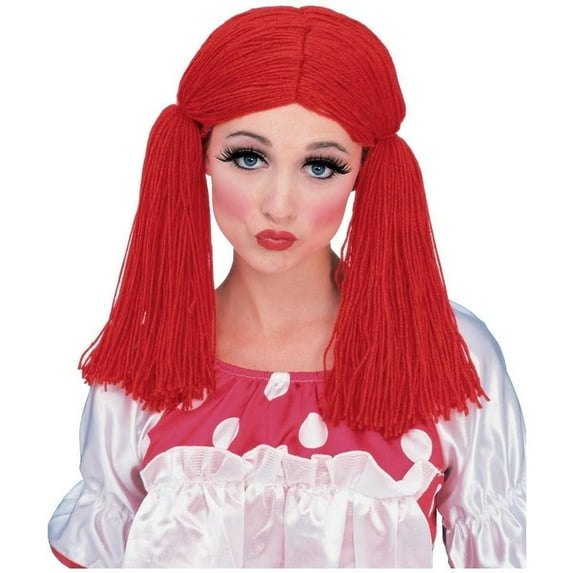 Rag Doll Women's Raggedy Ann Red Yarn Wig Costume Accessory