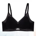 thumbnail image 2 of YFNNUP Everyday Daily Bras, Women's Wireless Bra Support Lift Seamless T-Shirt Bras Full Coverage Black,L, 2 of 5