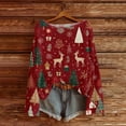 thumbnail image 2 of yoeyez Ugly Christmas Sweaters for Women Funny Cute Christmas Tree Jumper Funny Xmas Print Shirts Lightweight Knitted Pullover Tops, 2 of 5