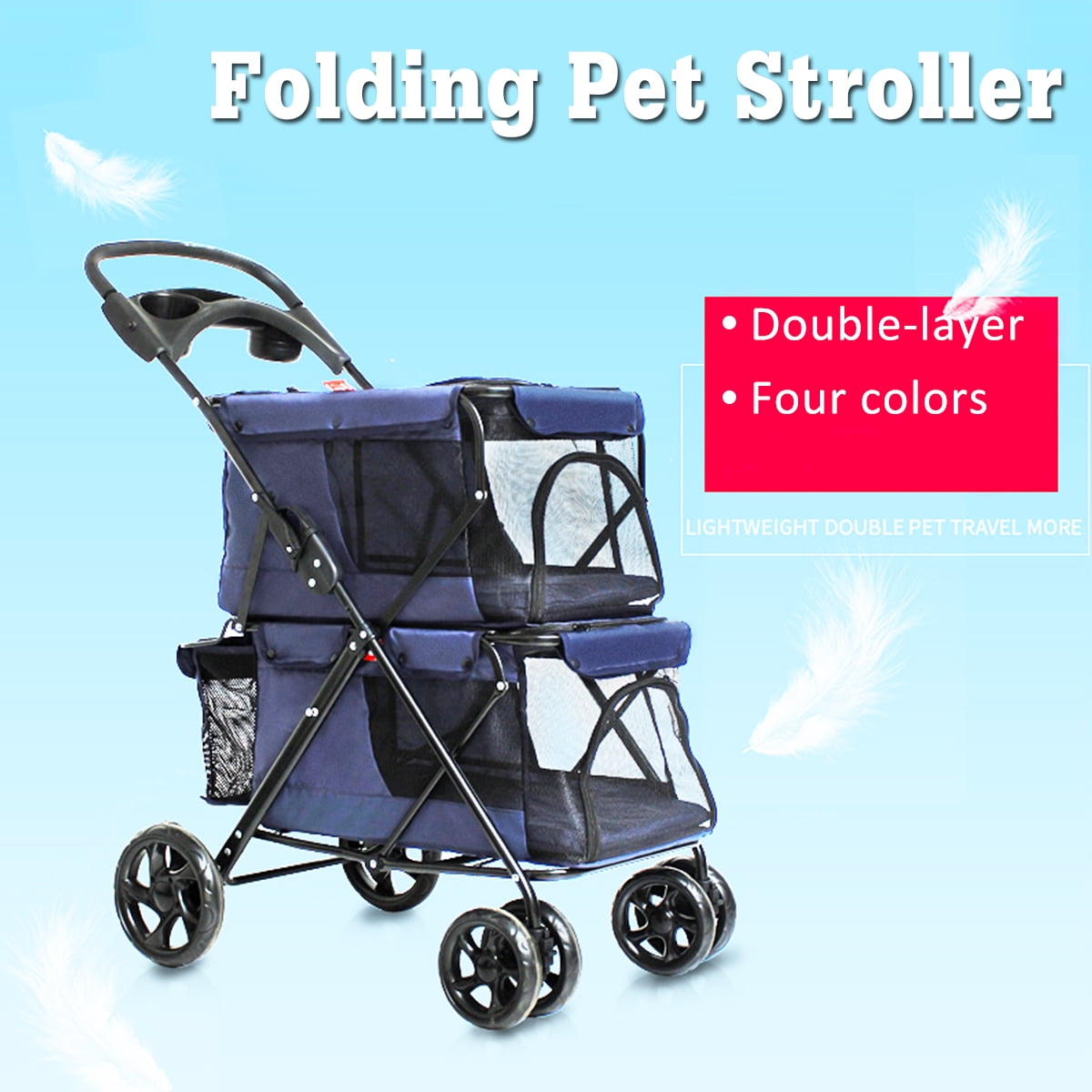 double dog stroller walmart
