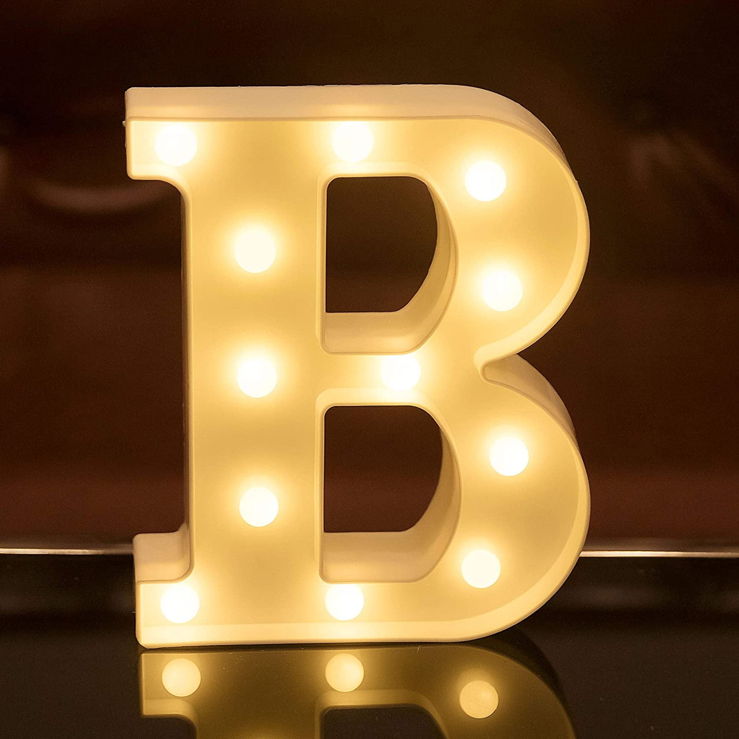 Focux Led Letter Lights Alphabet Light Up Sign For Night Light Home Party Birthday Wedding Bar Decoration Led Letter Battery Powered Christmas Night Light Lamp Home Bar Decoration B Walmart Com