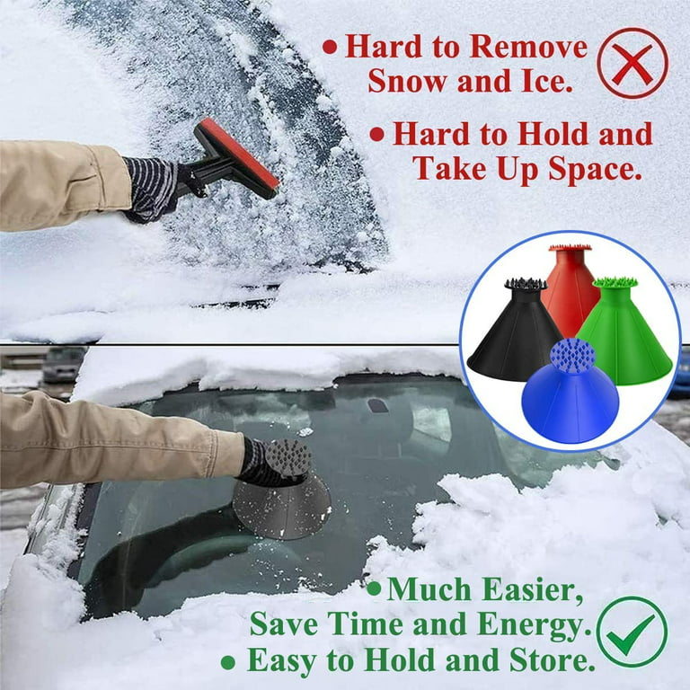 Gazdag]Snow Brush and Ice Scraper for Car Windshield with for Cars, SUV,  Trucks - Detachable Scraper - No Scratch - Heavy Duty Handle, Snow Broom,  Remover, Easy Scraper 