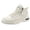 A, variant on NOKIO Women's High-Top Skate Shoes Comfortable 𝖫a𝖼e Up Sneakers Non-S𝗅ip Athlet𝗂c Shoes with Side Zipper Detail, Lightweight Casual Walking Shoes for Work Daily Wear