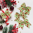 thumbnail image 3 of Dalrosia 12PCS Christmas Bows Decoration 6.3 Inch Large Christmas Wreath Bows Red Green Xmas Tree Bows Christmas Glitter Dot Bows Ribbons Ornaments for Garland Wedding Home Holiday Party, 3 of 5