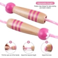 thumbnail image 3 of Cuerda de saltar rosa para niños con mango de madera decorada con patrón de dibujos animados, cuerda ajustable para niños y niñas para deportes, 2,6 m, regalo de fiesta de cumpleaños de Navidad, 3 of 5