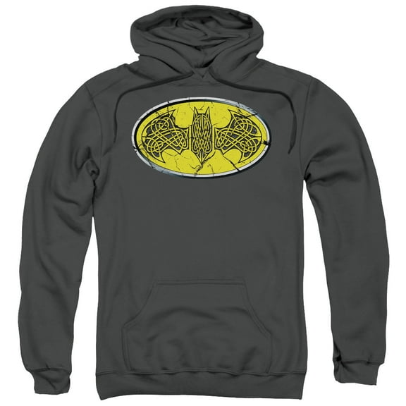 Trevco Batman-Celtic Shield - Adult Pull-Over Hoodie - Charcoal- Medium