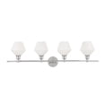 thumbnail image 3 of Gene 4 light Chrome and Frosted white glass Wall sconce, 3 of 7