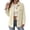 Beige, variant on Womens Jackets Straight Long Sleeve Button Up Classic Lapel Collar Pocket Outerwear Coat