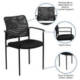 thumbnail image 3 of Flash Furniture Jana Comfort Black Mesh Stackable Steel Side Chair with Arms, 3 of 12