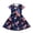 American Flag Pattern, variant on White Cloud Pattern Kids Short Sleeve Casual Dress Polyester Spandex Blend Personalized Stretchy 2-14 Years Old Girls Casual Dress for Little Girls