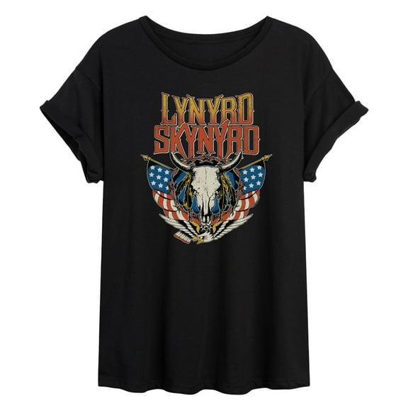 Lynyrd Skynyrd - Americana Steer Skull - Women's Oversized T-Shirt