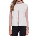 thumbnail image 1 of Chaleco de piel sintética INSPIRE CHIC para mujer, sin mangas, con botones, abierto en la parte delantera, chalecos de invierno 2025 S albaricoque, 1 of 6